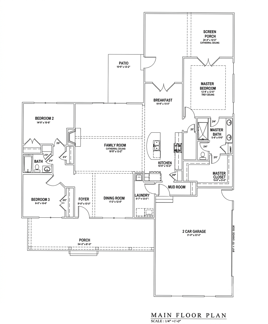 The Anderson floor plan rendering