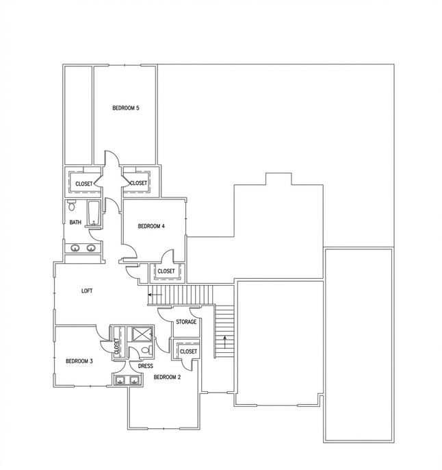 The Carolina floor plan rendering two
