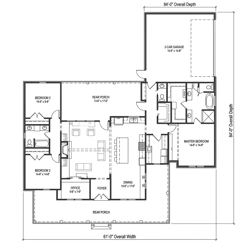 The Virginia floor plan rendering