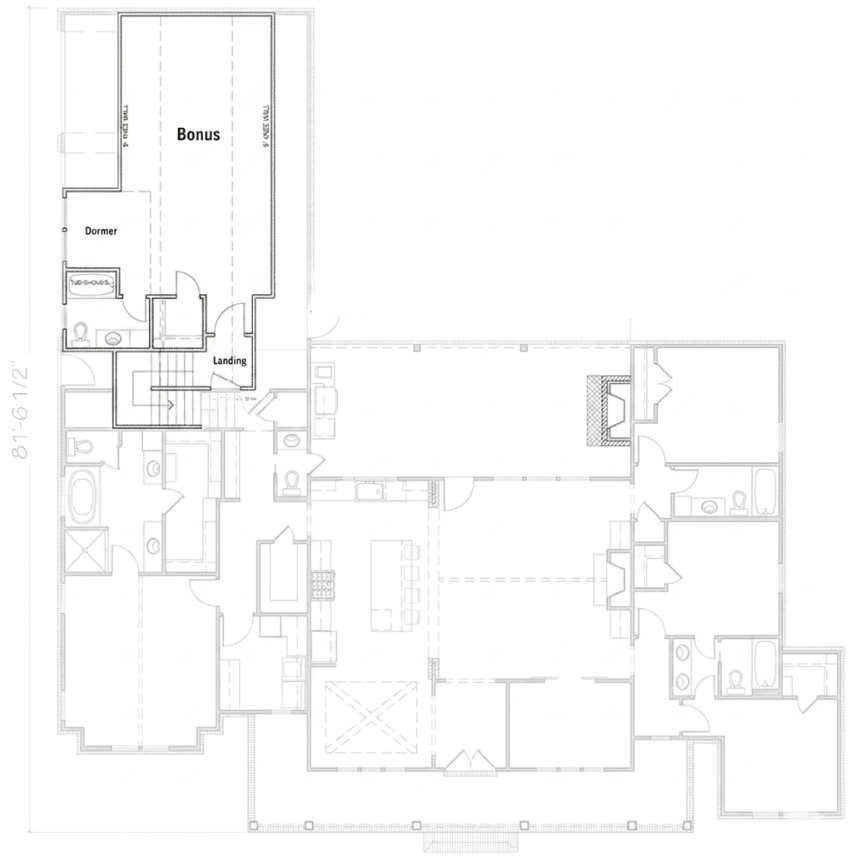 The Willow floor plan rendering two