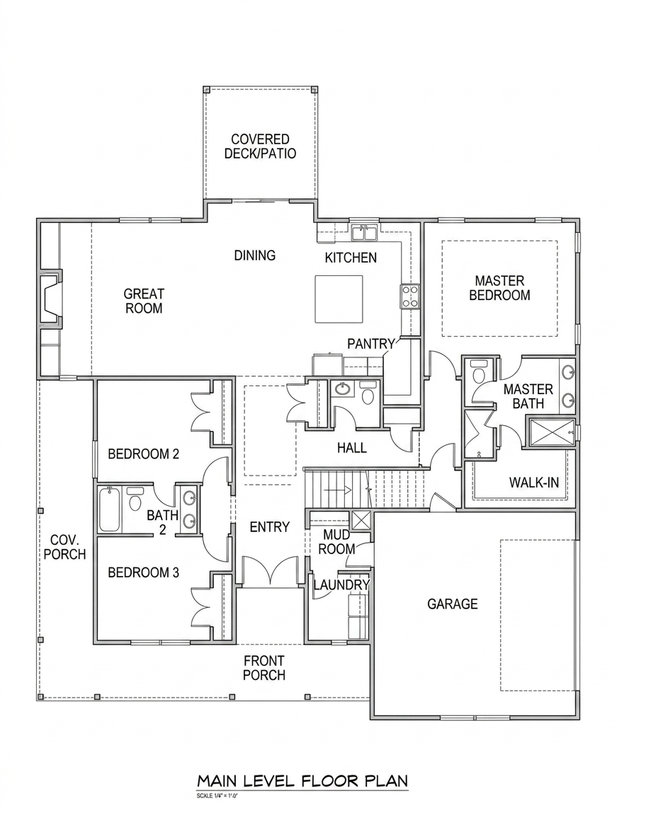 The Yellow Jasmine floor plan rendering one